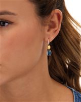 Earrings Nanis Woman Dancing Azure in Yellow Gold Topazio 6 Ct OS24-597 - OS24-597